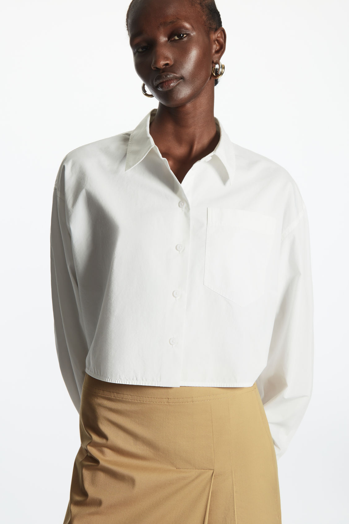 CROPPED POPLIN SHIRT