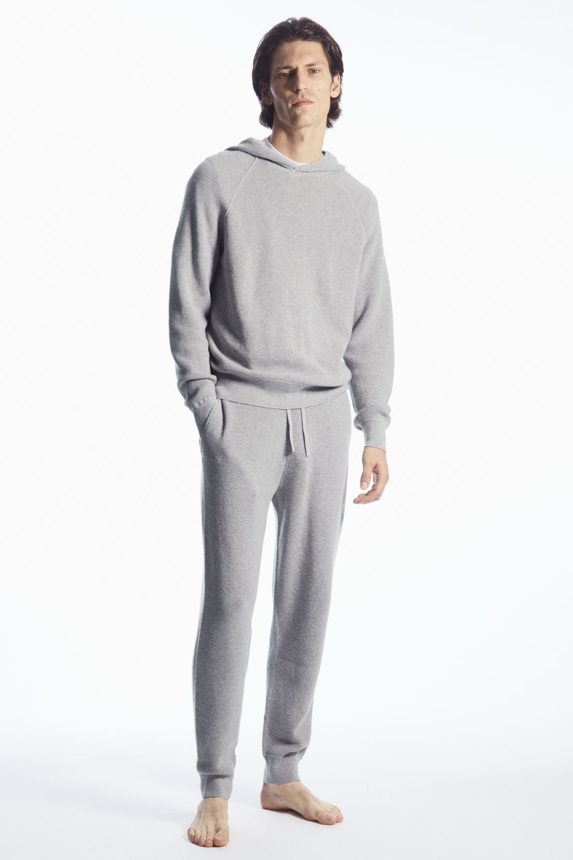 WAFFLE-KNIT CASHMERE-BLEND JOGGERS