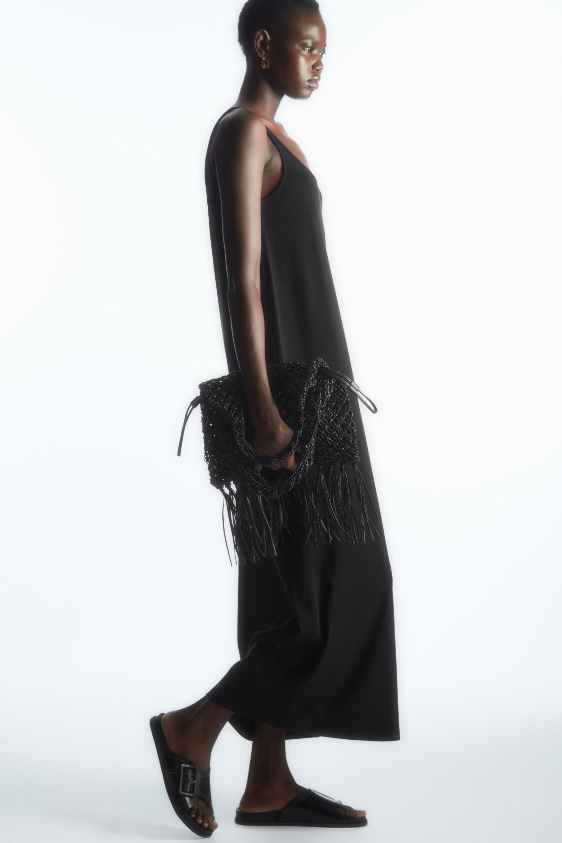 SCOOP-NECK JERSEY MIDI DRESS