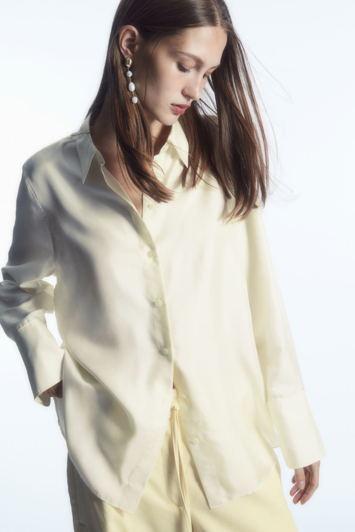OVERSIZED PURE SILK SHIRT