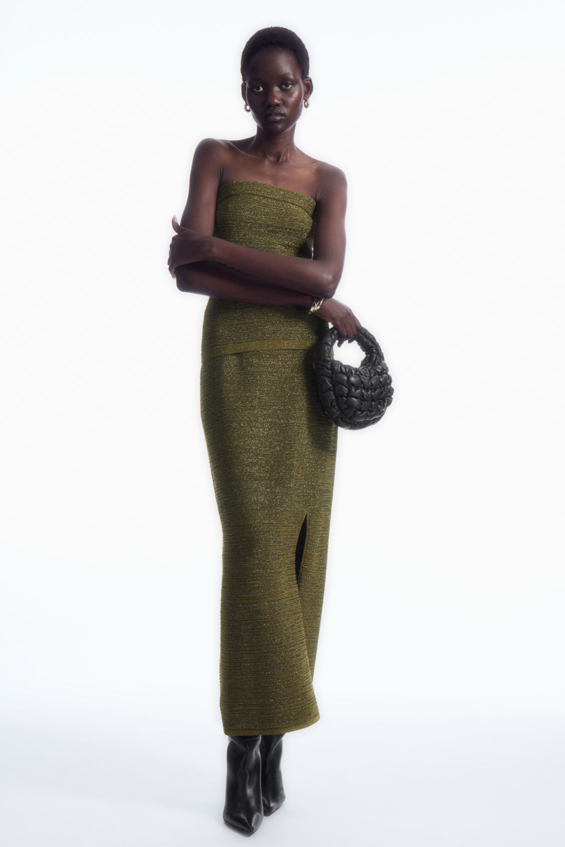 SPARKLY TEXTURED PENCIL SKIRT