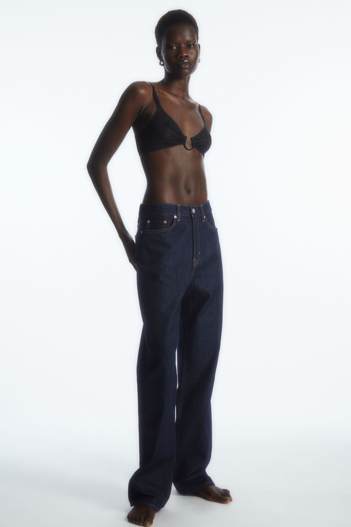 GEOMETRIC MESH SOFT-CUP U-WIRE BRA