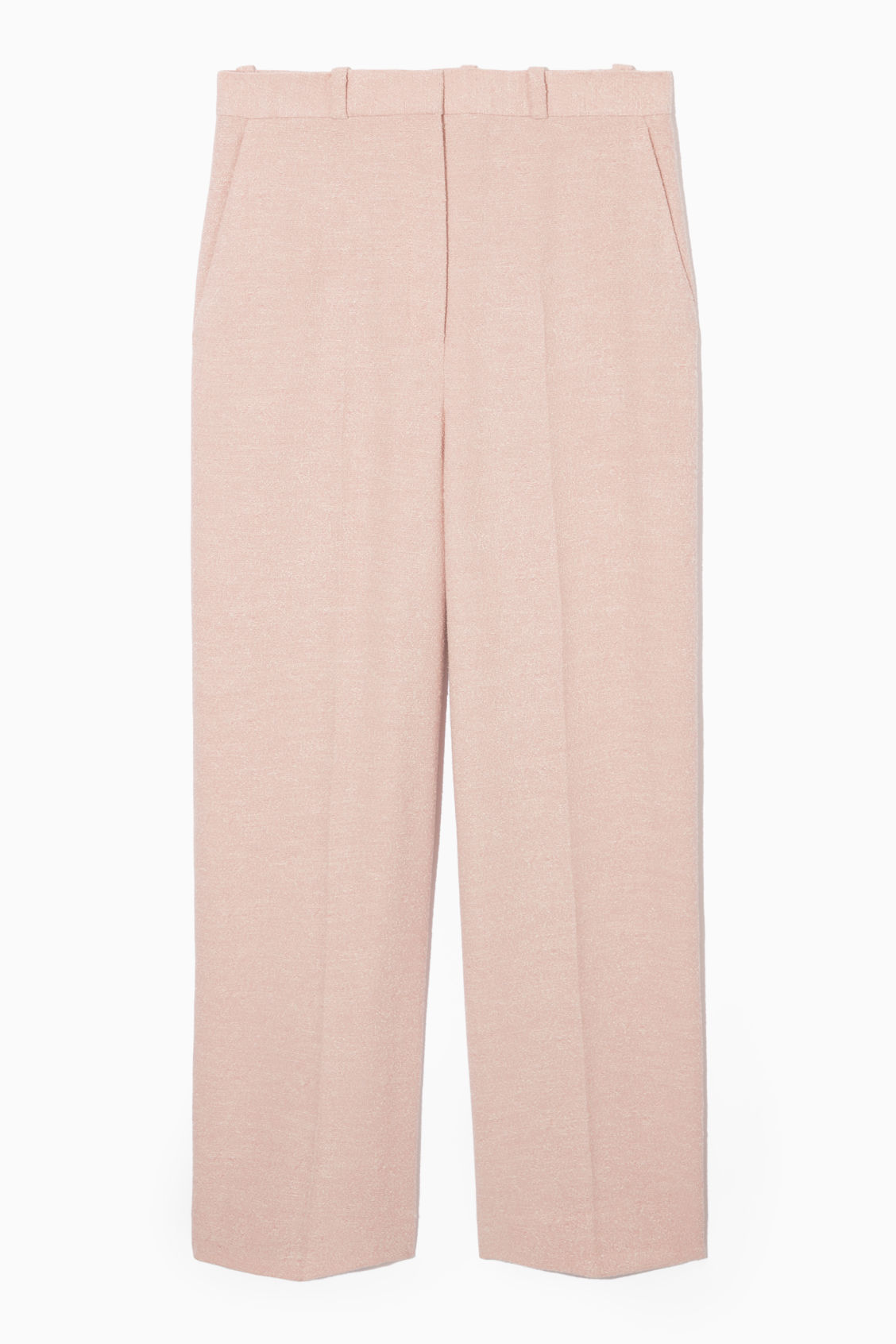 WIDE-LEG TEXTURED TROUSERS