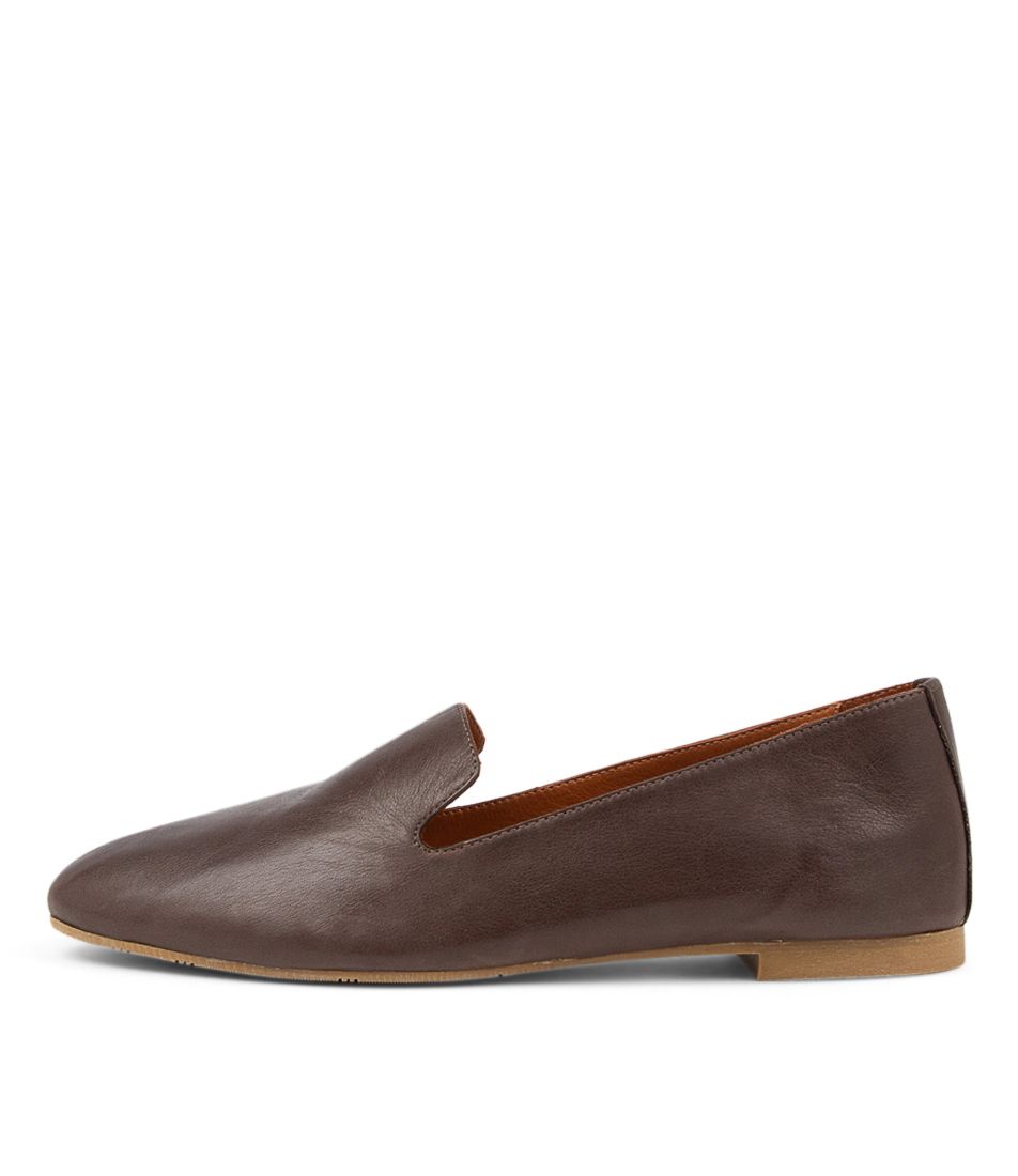 Senelna Choc Leather Loafers