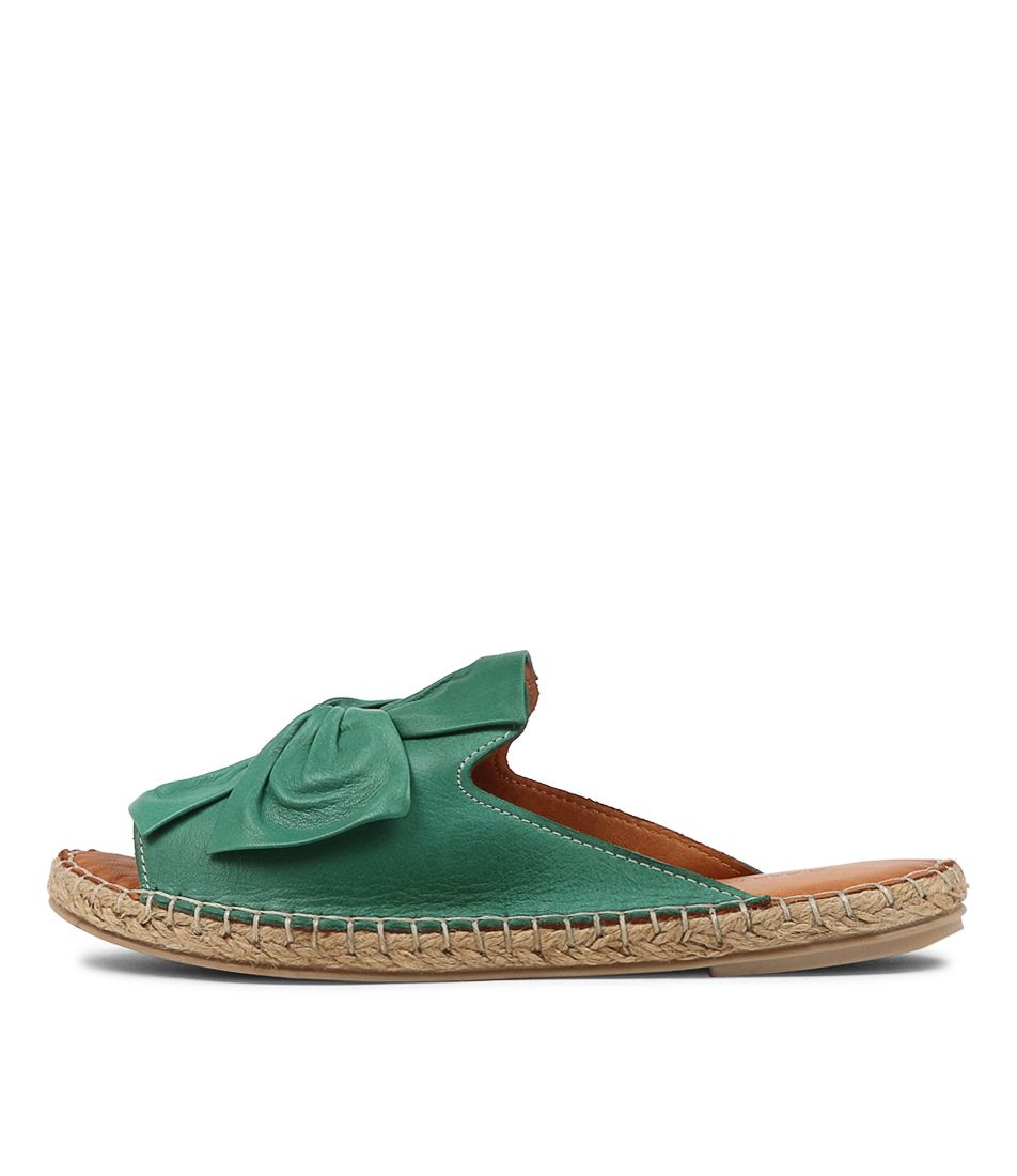 Pecor Emerald Leather Espadrilles