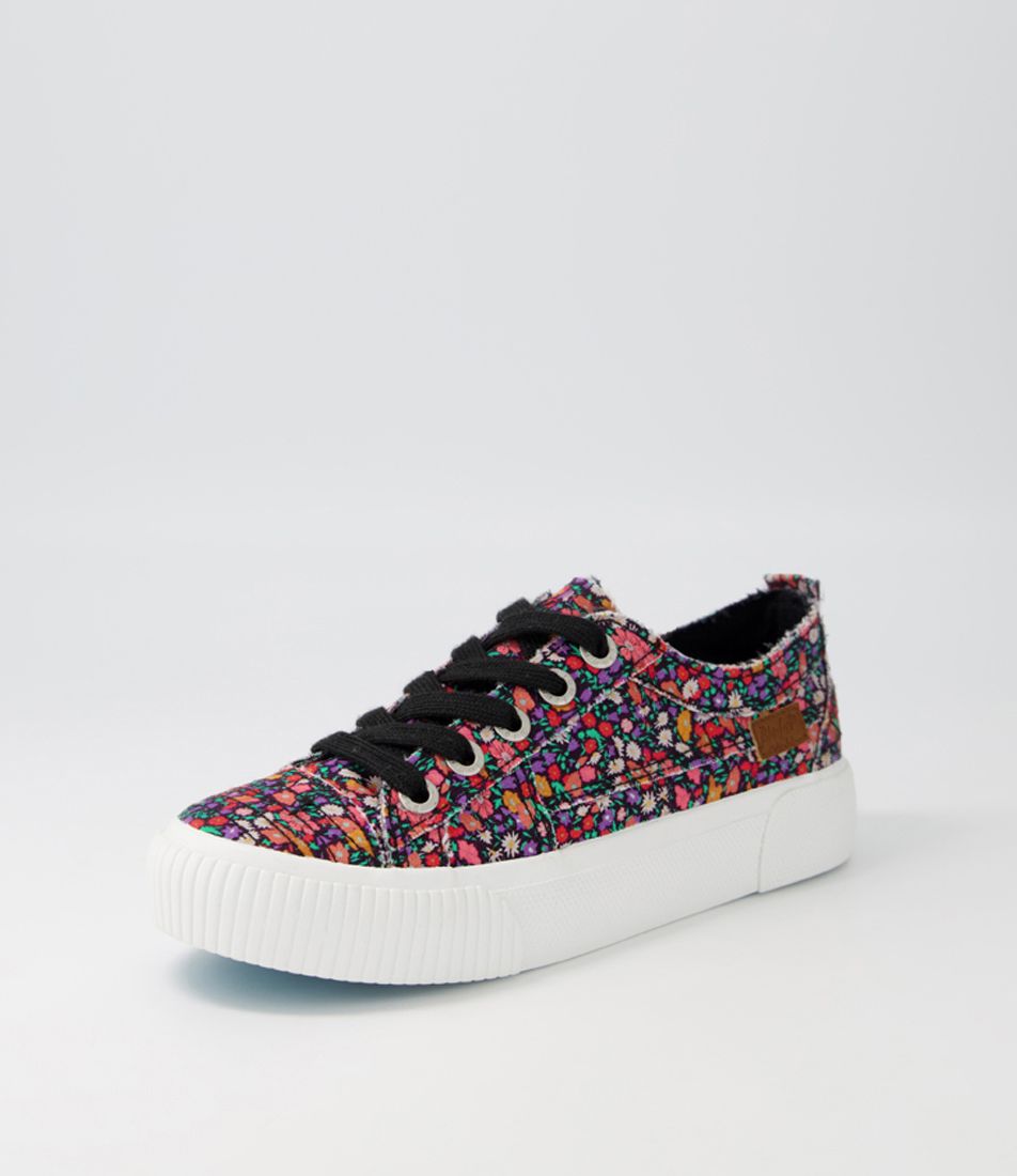 Clay Black Zoe Floral Canvas Sneakers