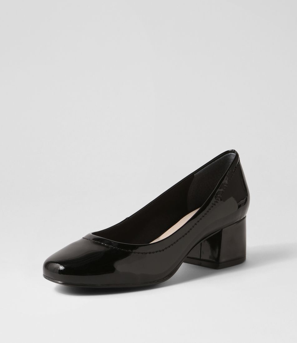 Blythe Black Patent Leather Pump Heels