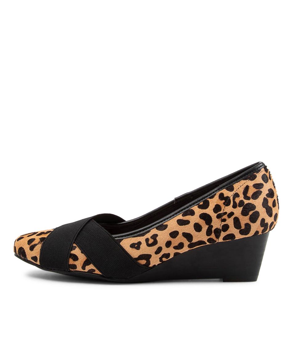 Sandford Leopard Pony Wedges