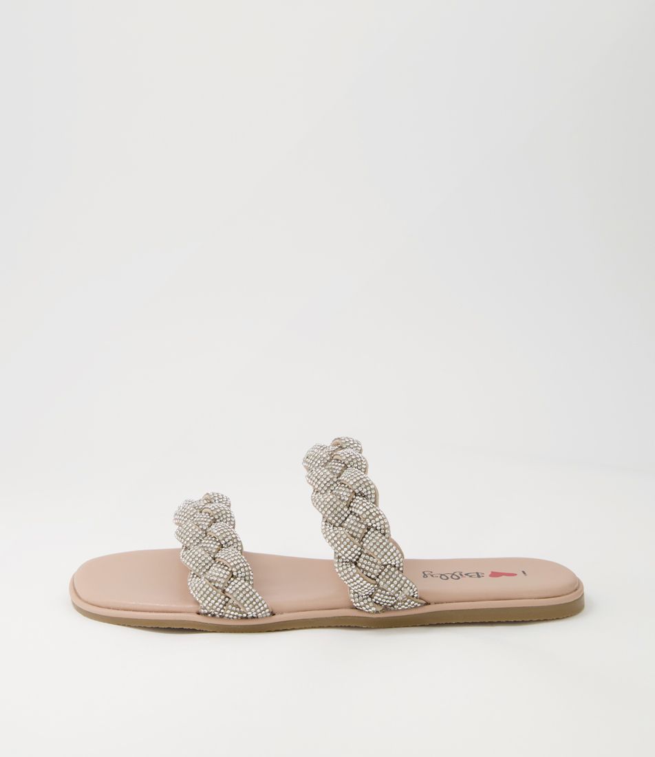 Pasha Nude Microsuede Sandals