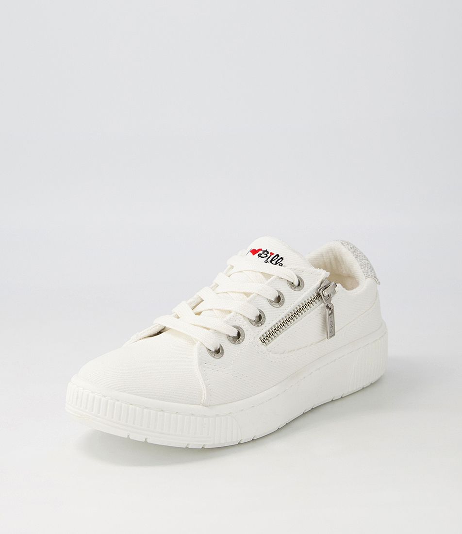 Izzar White Recycled Canvas Sneakers