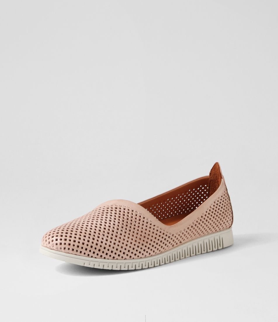 Jerza Blush Leather Flat Shoes