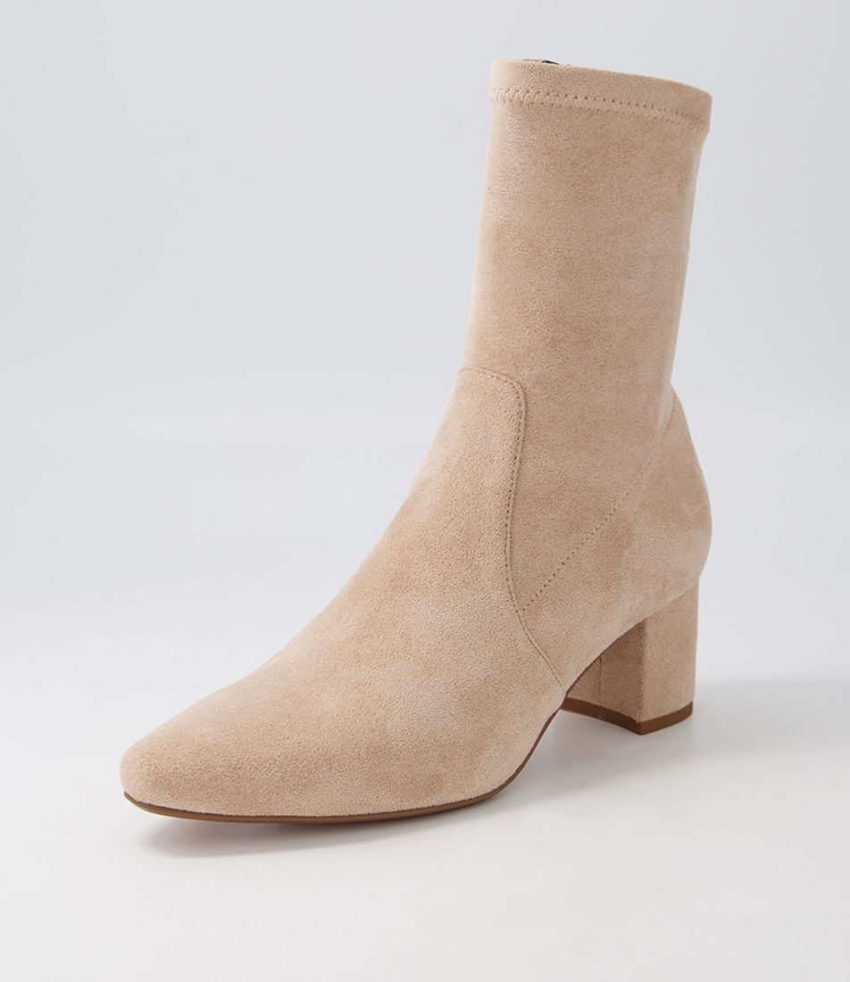 Linta Putty Stretch Microsuede Ankle Boots