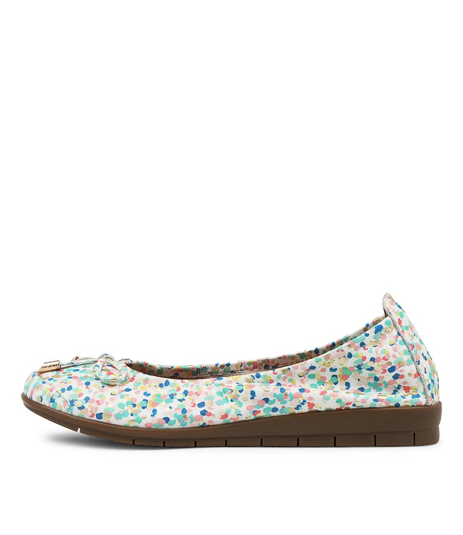 Flex3 Confetti Gum Sole Leather Ballets