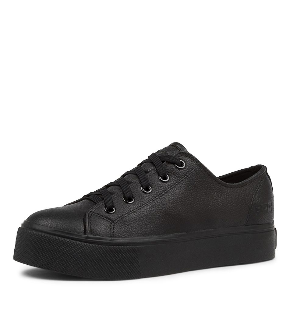 HARLEM SNR BLACK LEATHER