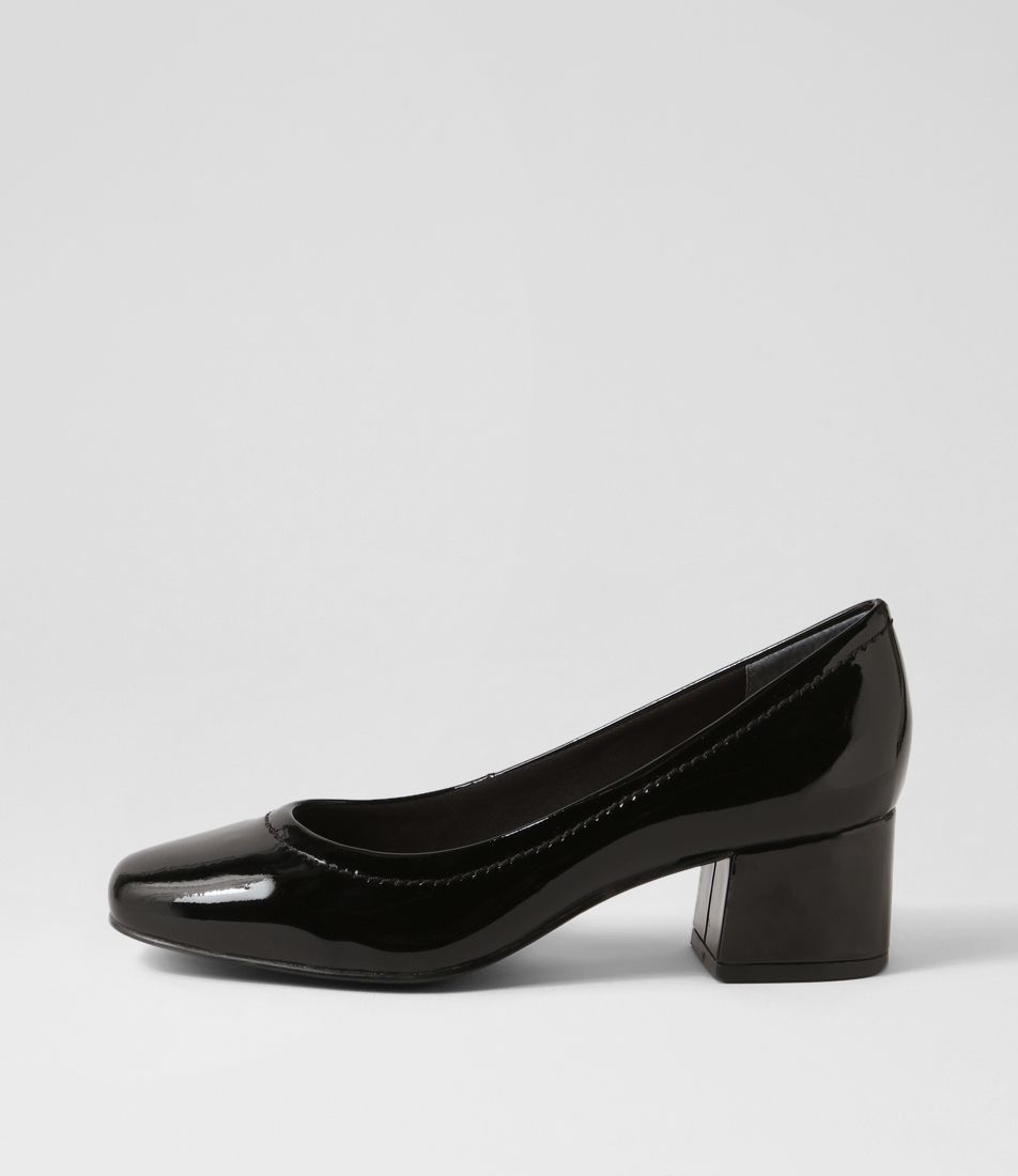 Blythe Black Patent Leather Pump Heels