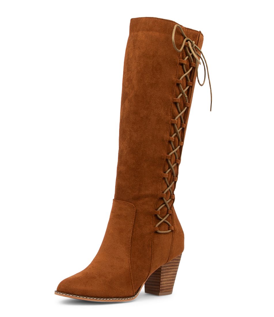 Carbine Tan Microsuede Knee High Boots