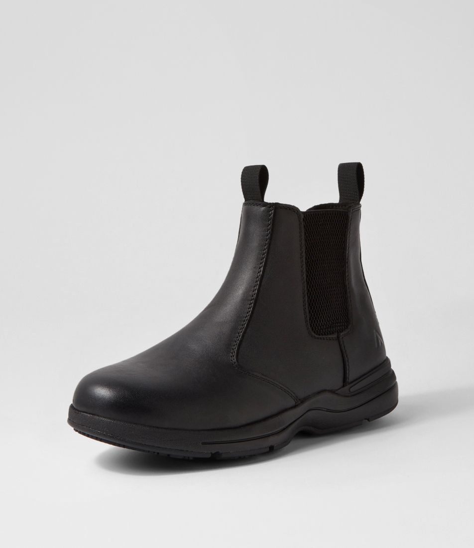 Roller Black Smooth Leather Chelsea Boots