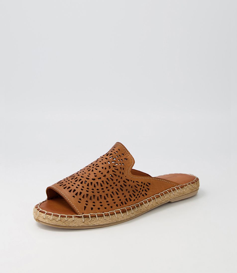 Phreva Tan Leather Sandals