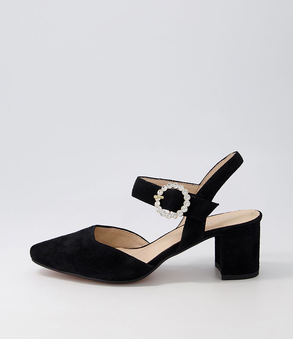 Lilsy Black Suede Heels