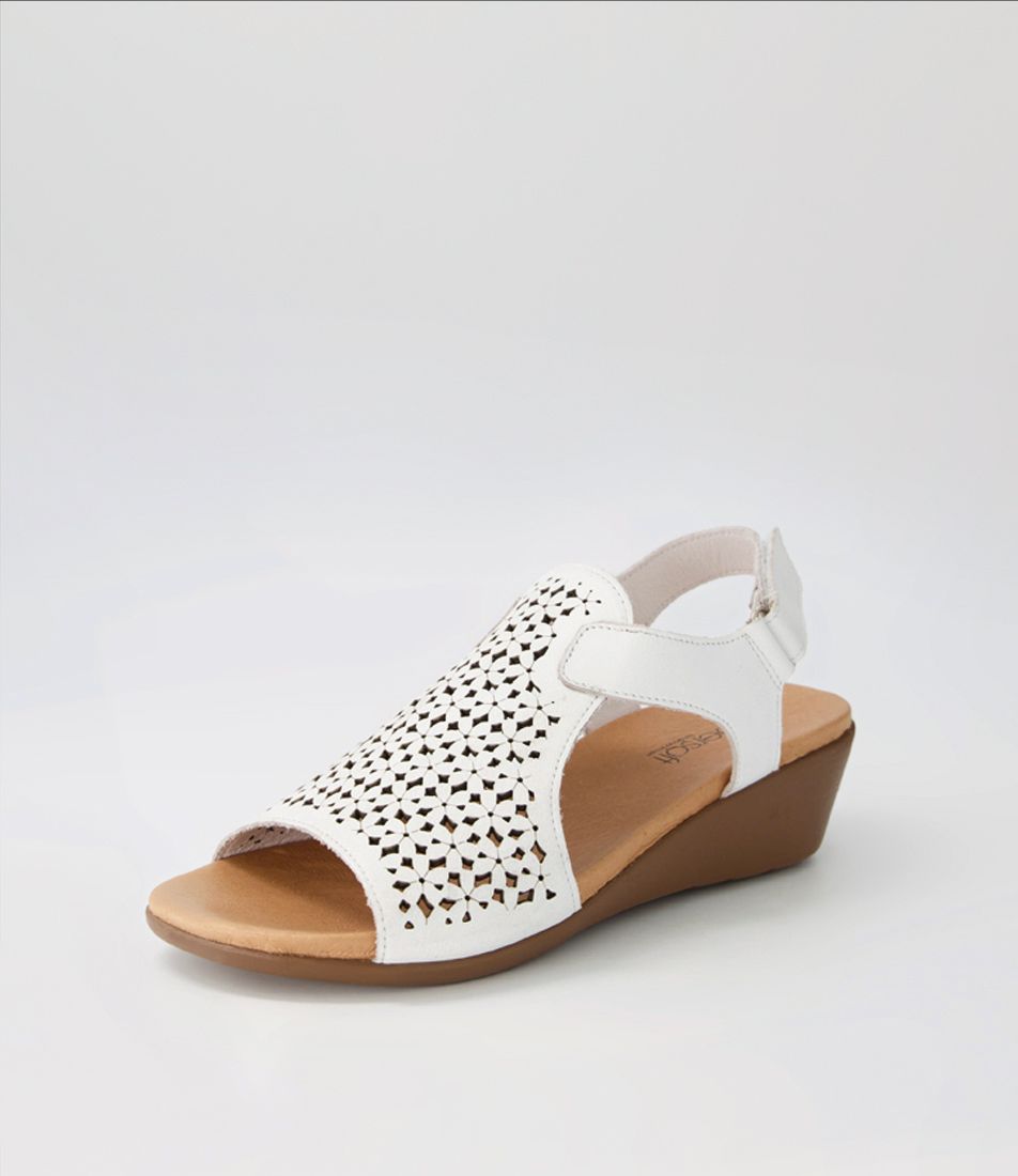 Jose White Leather Sandals TS