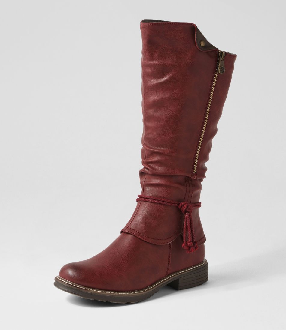 Maldivian Bordeaux Knee High Boots