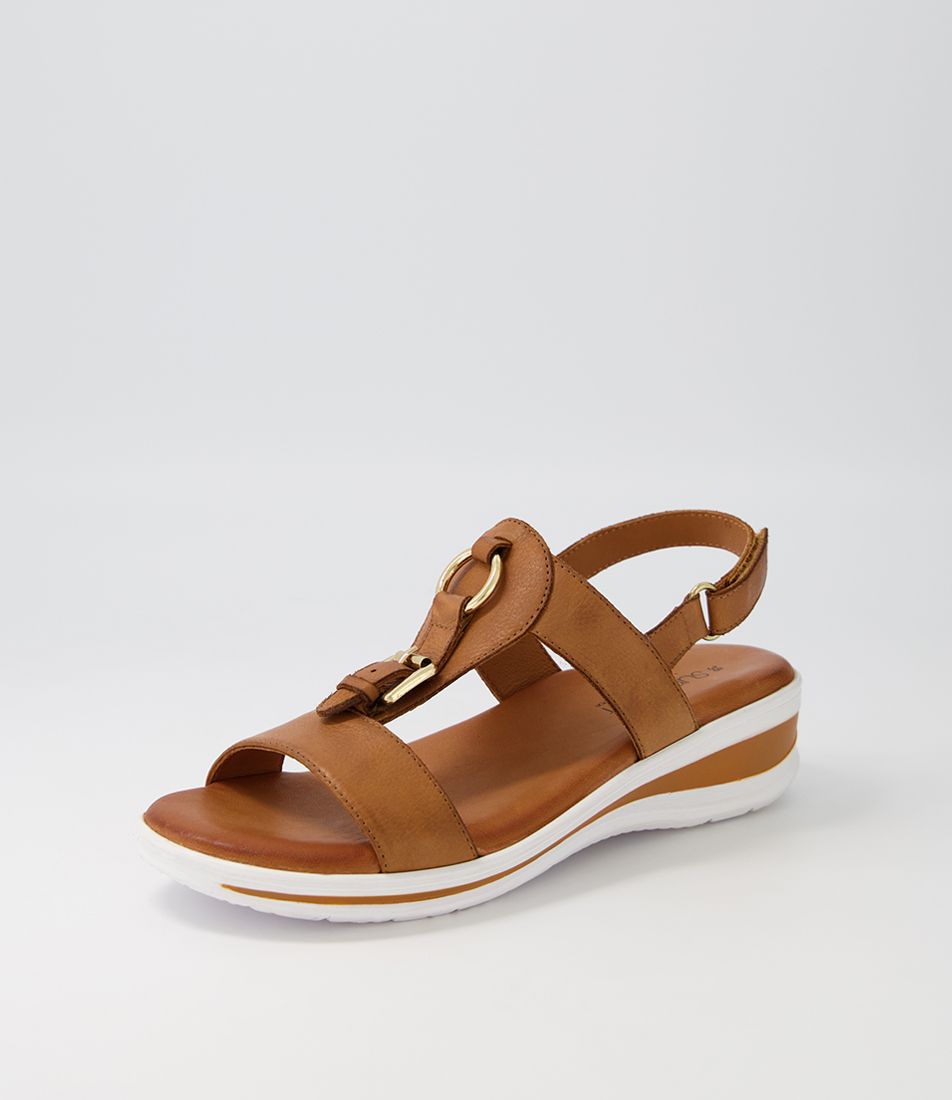 Tomtion New Tan Leather Sandals WS