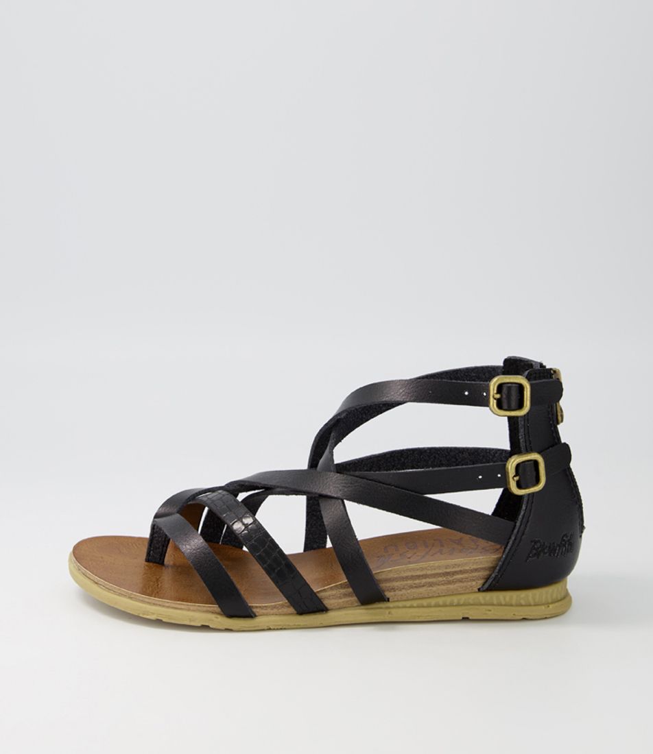 Brock Black Sandals