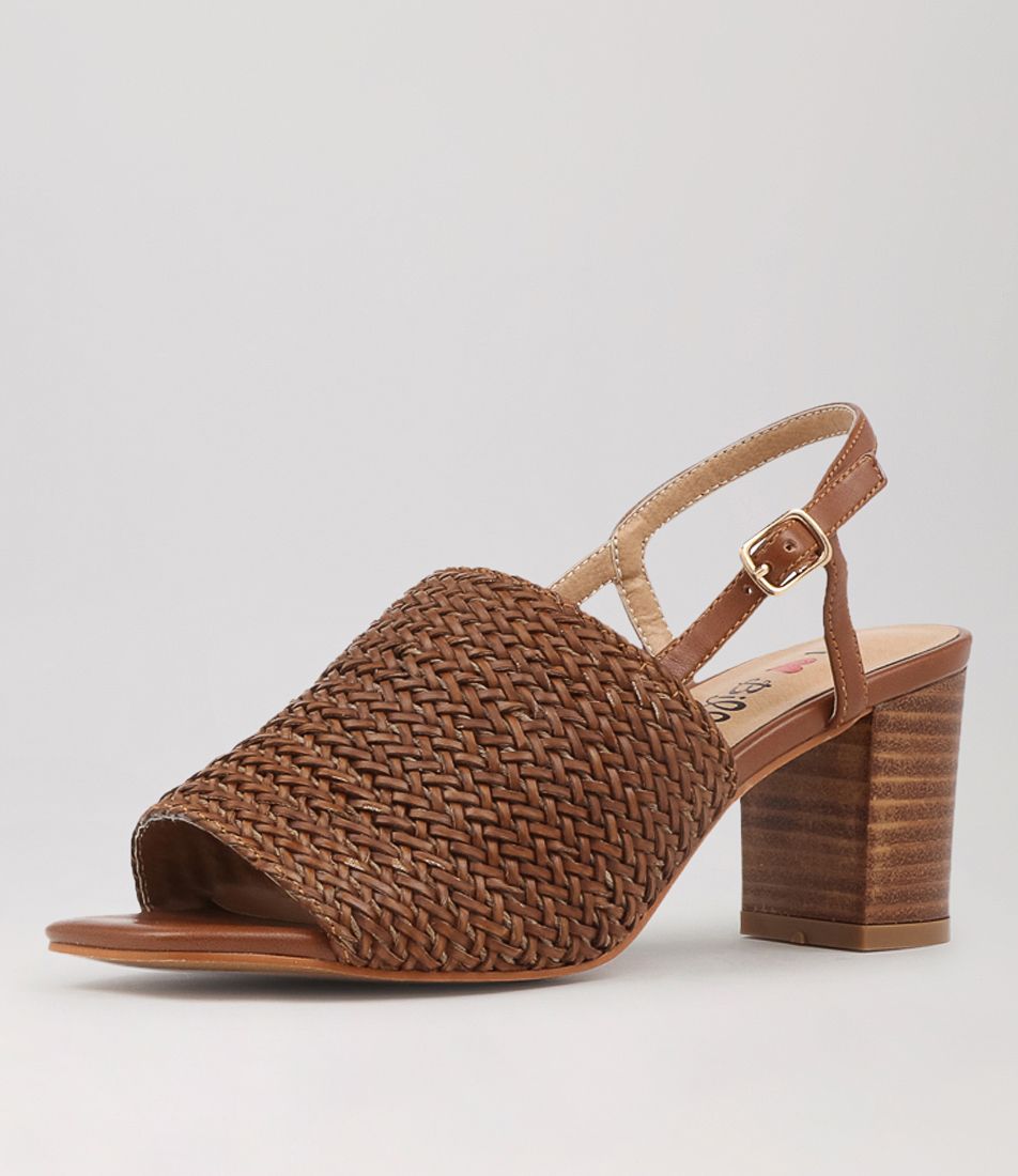 Pillie Tan Weave Sandals
