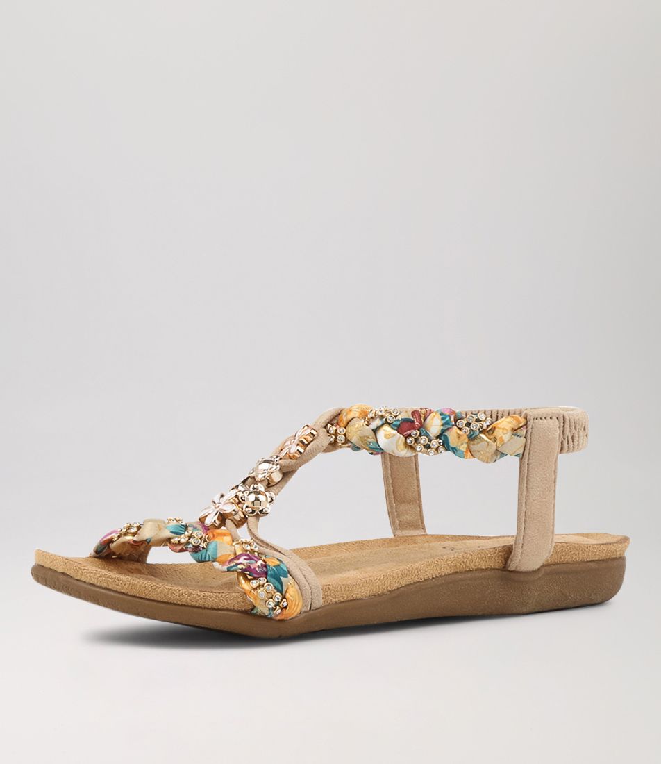 Frose Beige Multi Sandals