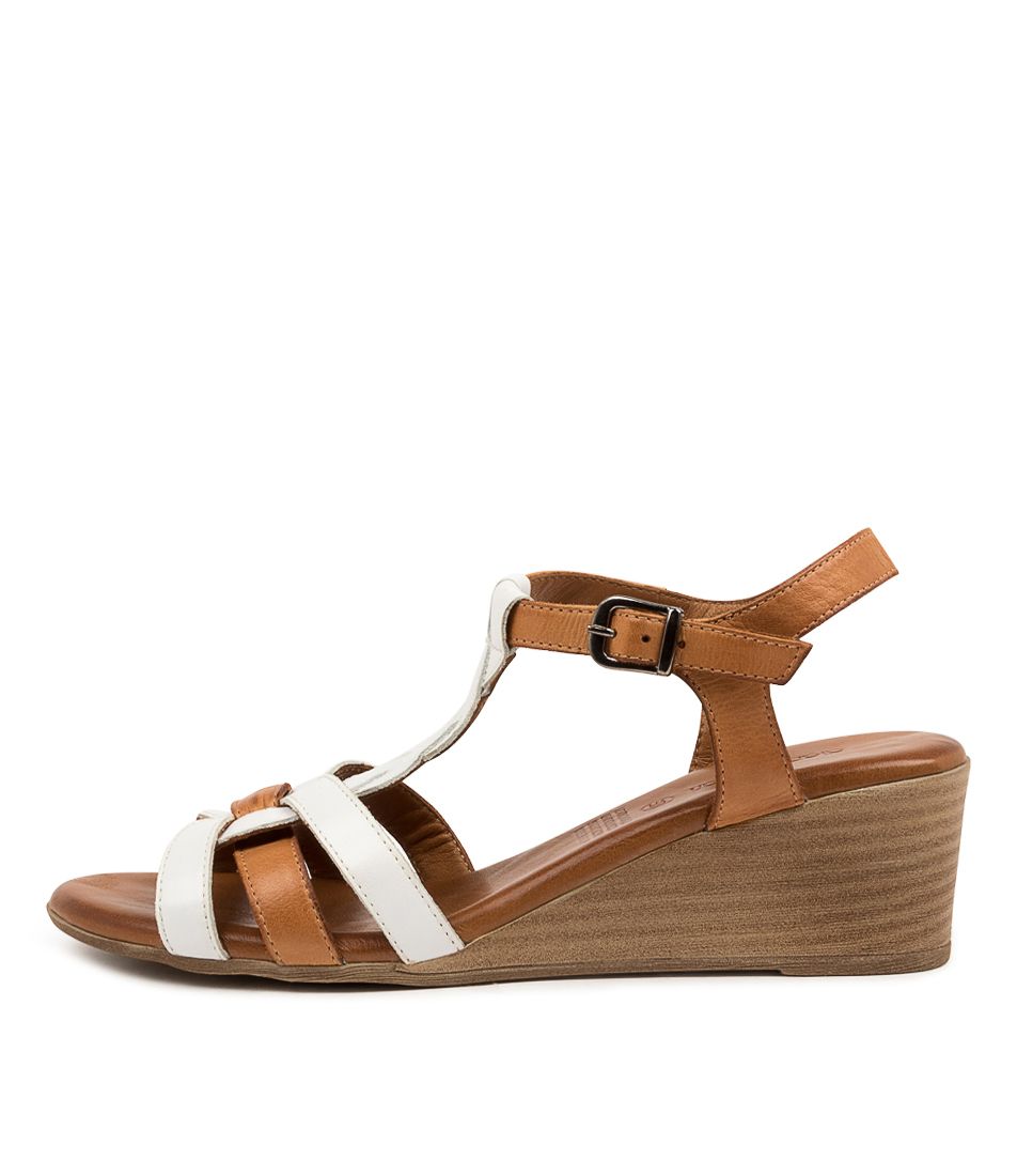 PAXINE WHITE-TAN LEATHER