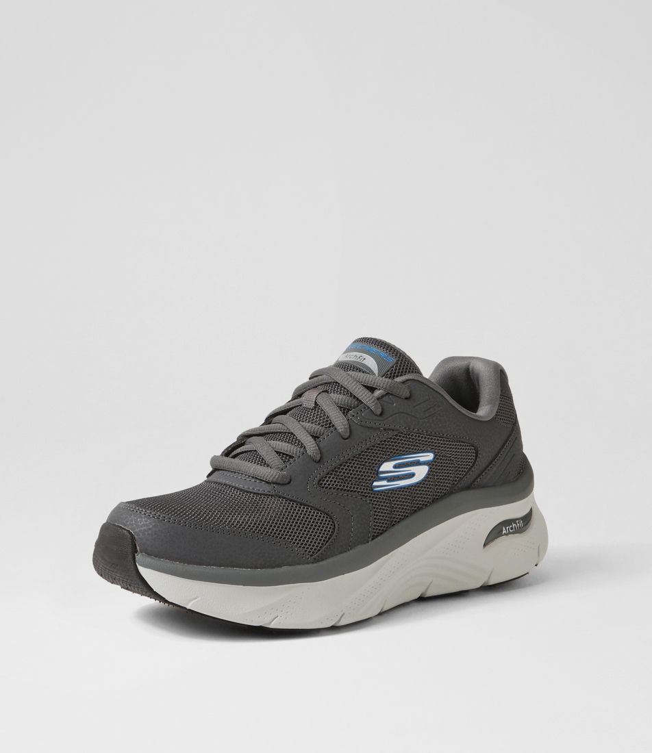 Arch Fit Dlux Charcoal Blue Fabric Sneakers