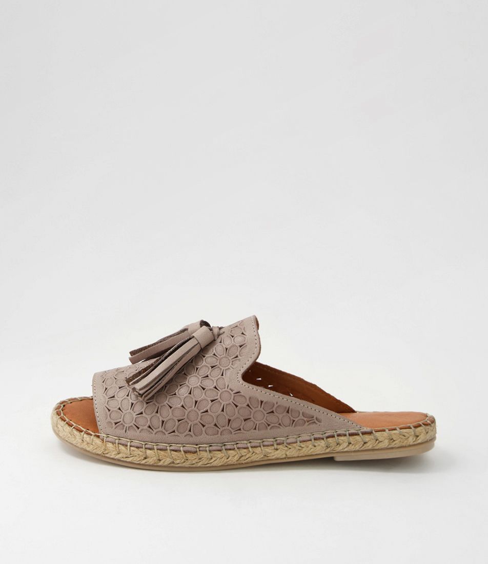 Phinza Taupe Leather Sandals