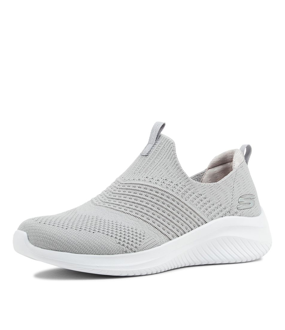 Ultra Flex 3.0  Light Grey Knit Sneakers