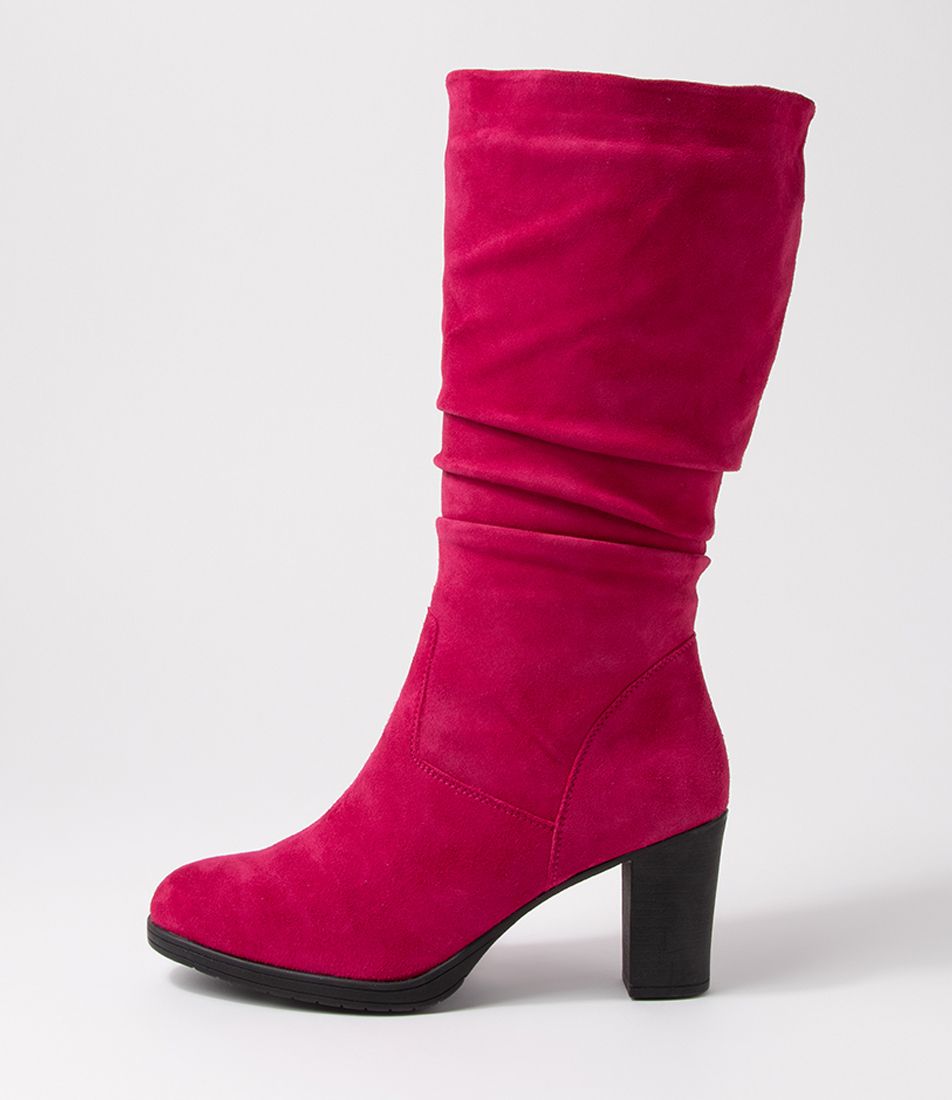 Barmah Dark Fuchsia Suede Calf Boots