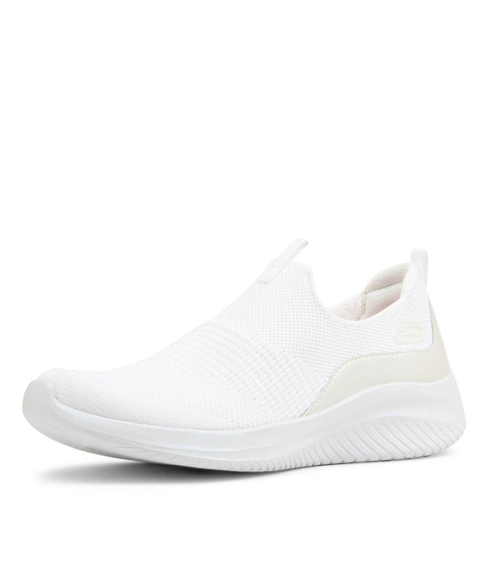 Ultra Flex 3.0 White Knit Sneakers