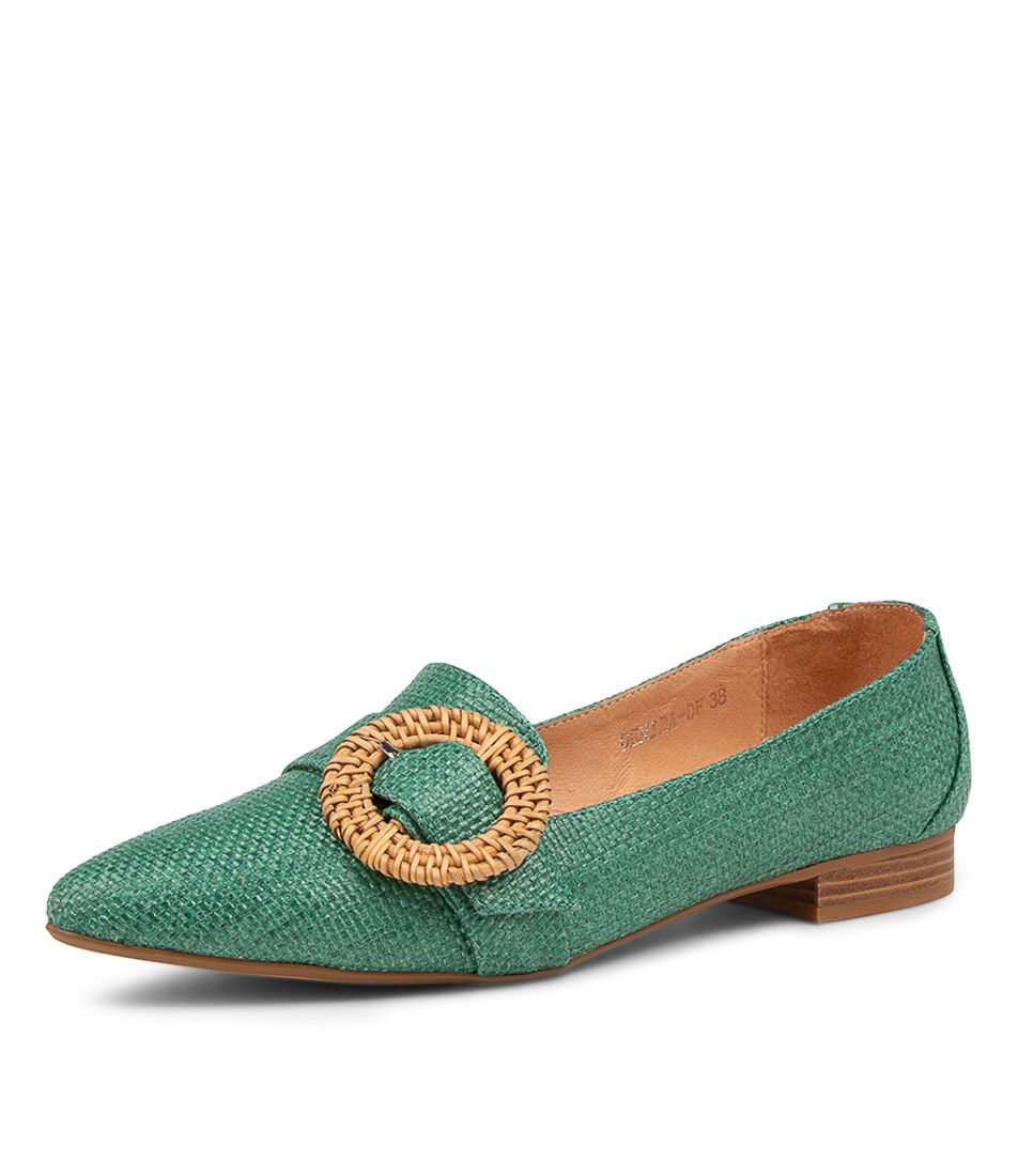 DENIRA EMERALD FLAT SHOES