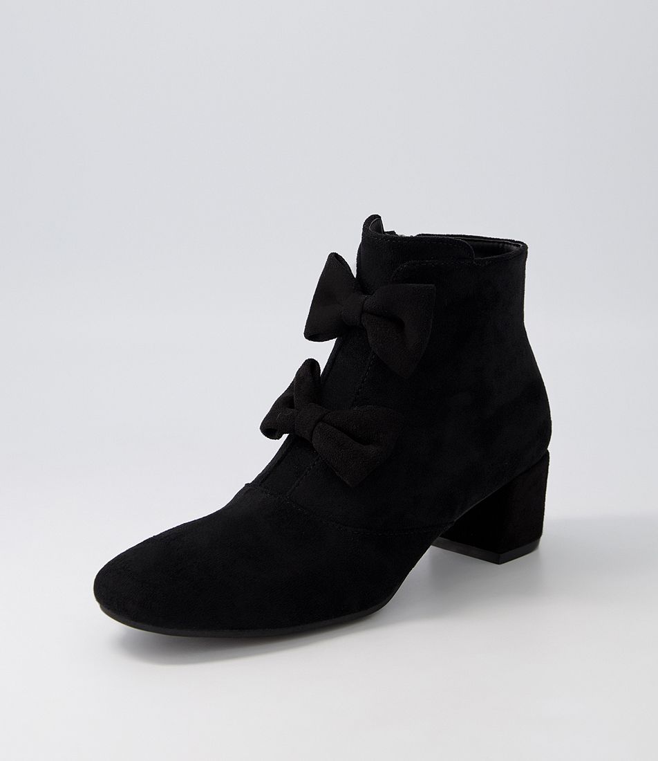 Hamrod Black Microsuede Heels