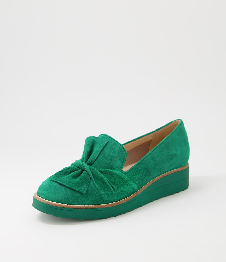 Oclem Dark Emerald Suede Loafers