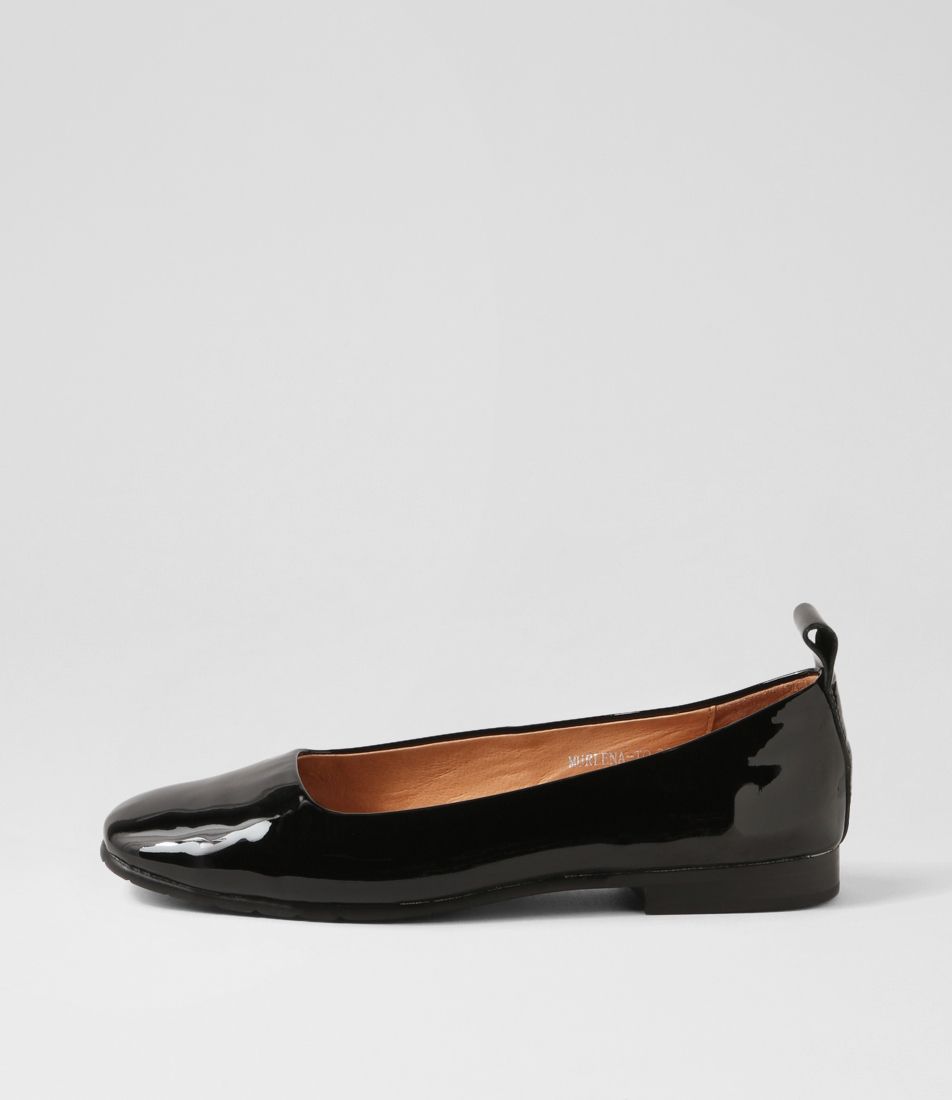 Murlena Black Patent Leather Ballet Flats