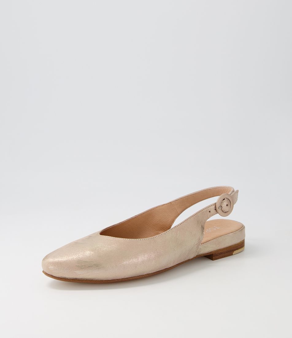 Fairy Platino Scratch Leather Flat Shoes