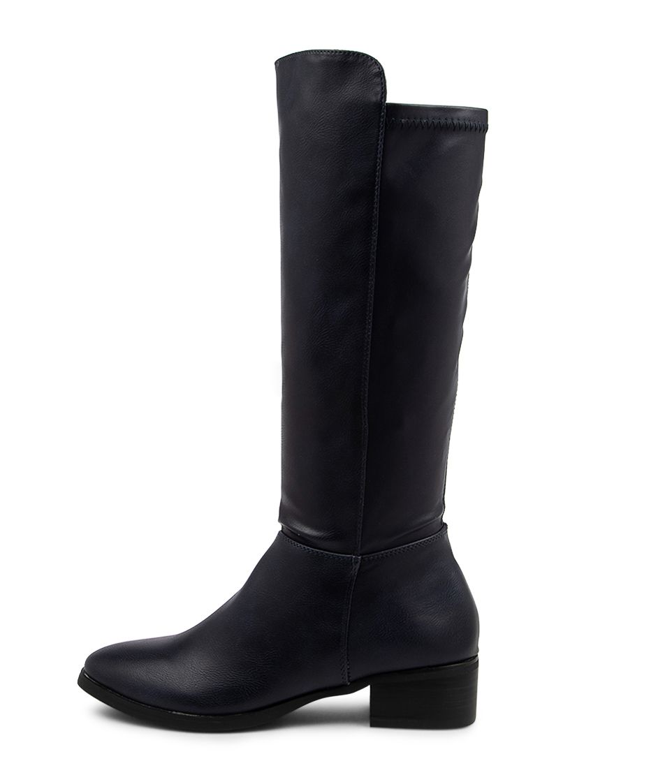 Telli2 Navy Knee High Boots