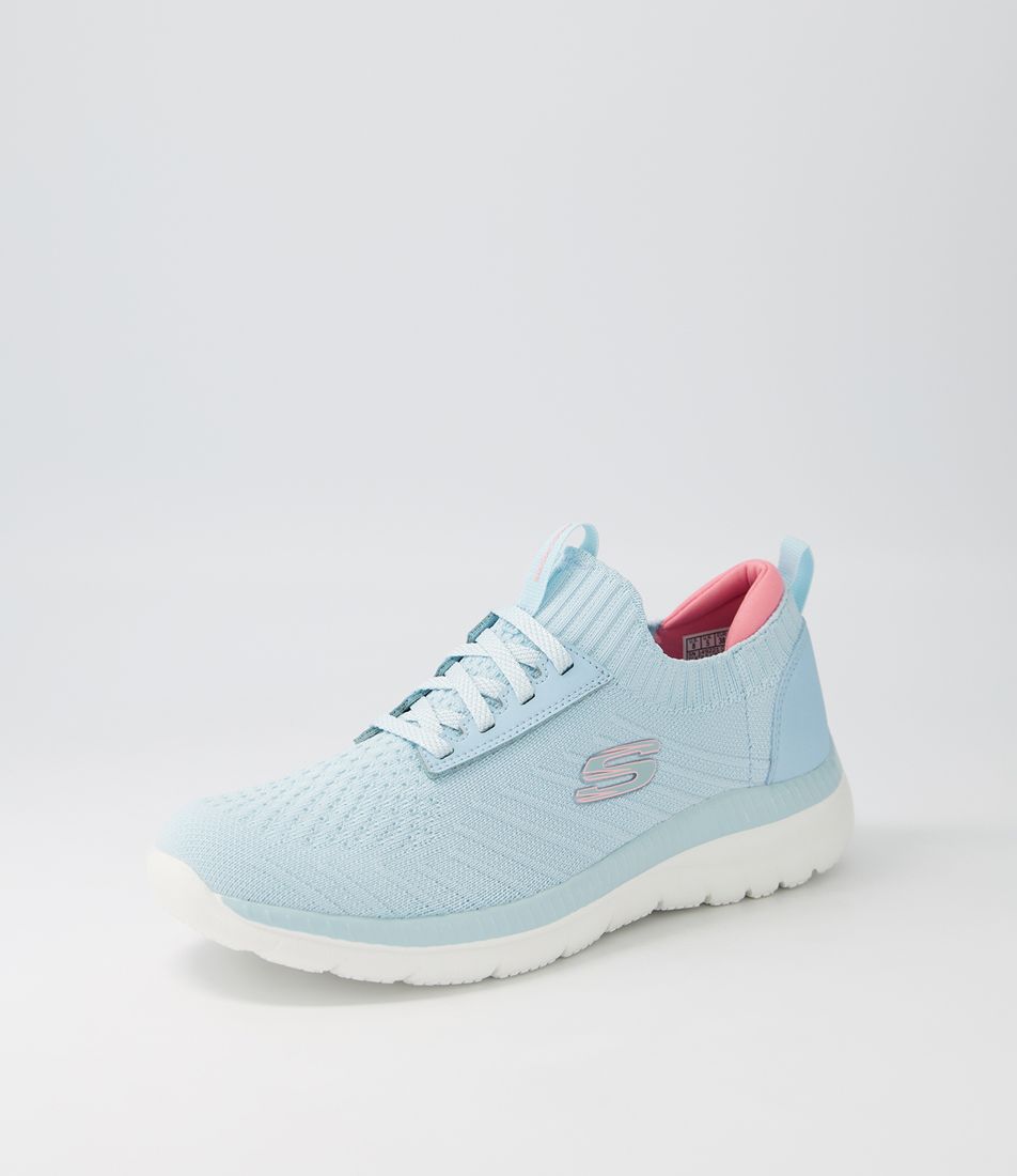 Bountiful Light Blue Knit Sneakers
