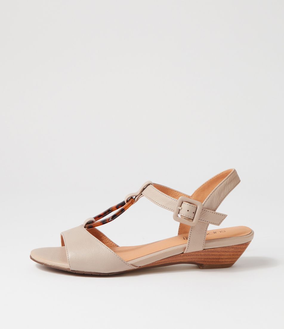 Belieeve Light Taupe Leather Sandals