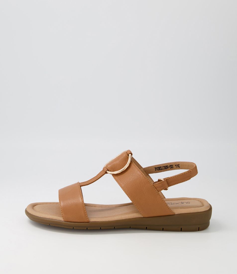 Forlorn Dark Tan Leather Sandals