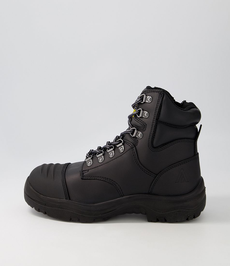 Scaffold Black Crazyhorse Leather Lace Up Boots