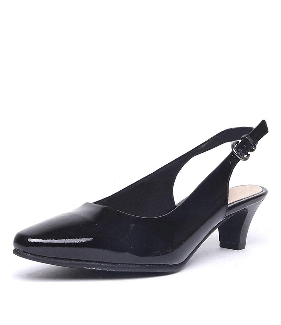 Linden Black Patent Leather Heels