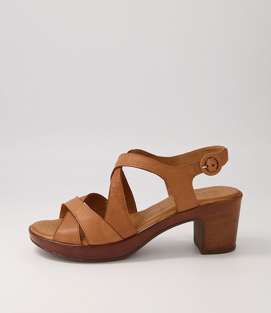 Byke Tan Leather Sandals