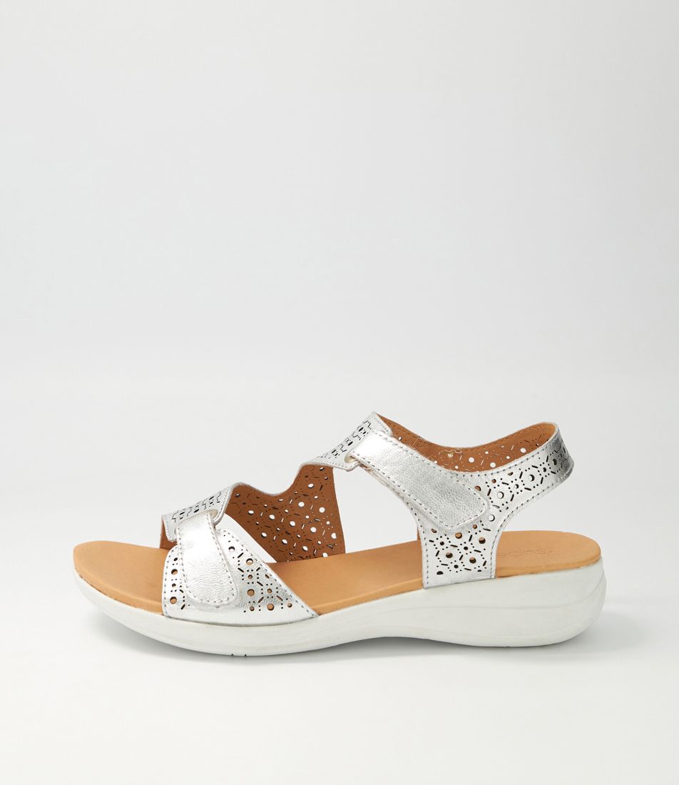 Maz Silver Leather Sandals WS