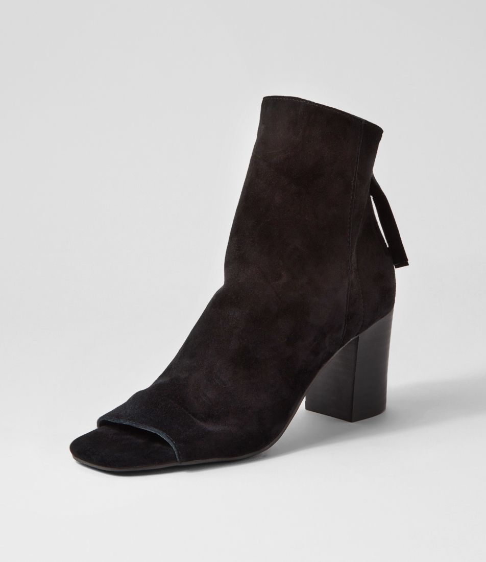 Cilin Black Suede Sandals