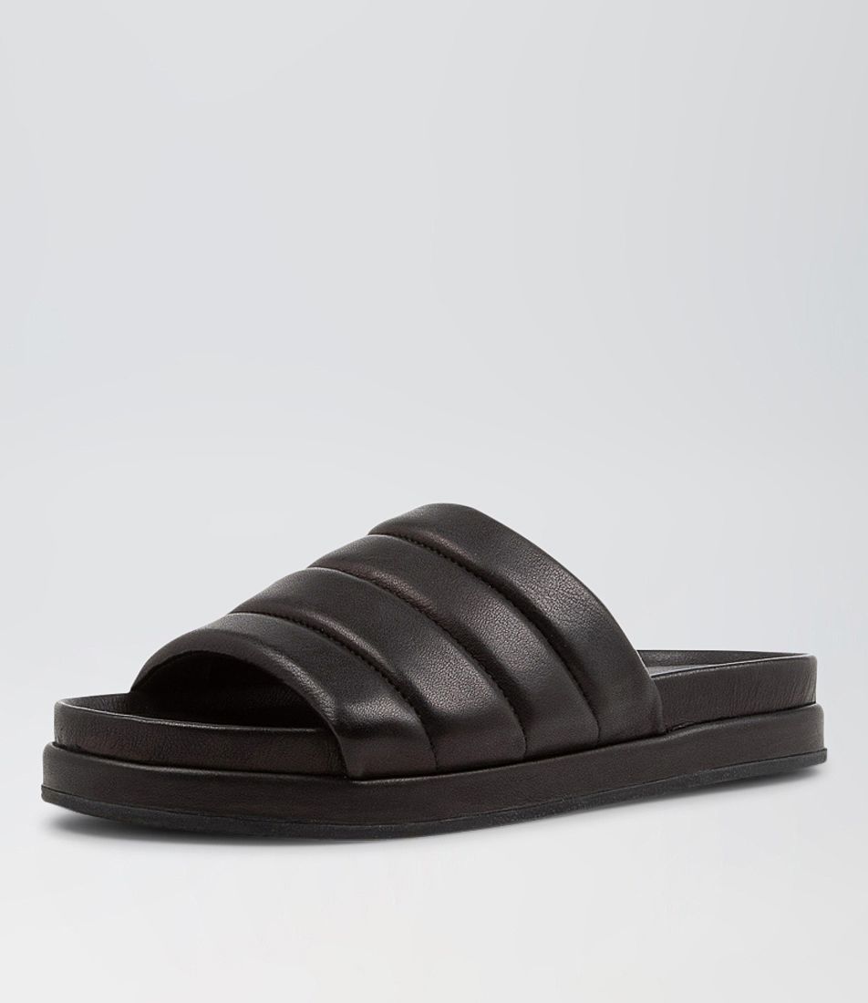 Mylee Black Leather Sandals